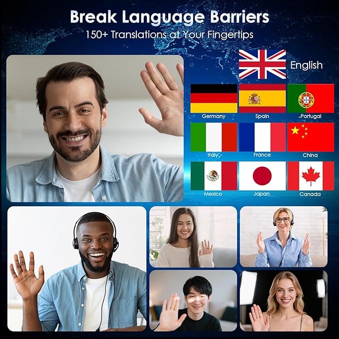 Translation Earbuds Real Time AI: Olycism AI Translator Earbuds with 150 Languages 3 in 1 Translation Headphones Long Battery Life Bluetooth 5.4, iOS Android for Travel Business Study