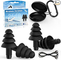 Ear Plugs for Airplane Pressure Relief, 2 Pairs Adults Soft Silicone Reusable Airplane Earplugs 26dB, with Silicone Connector Cord, Travel Essentials for Flying, Ear Protection Earplugs for Plane