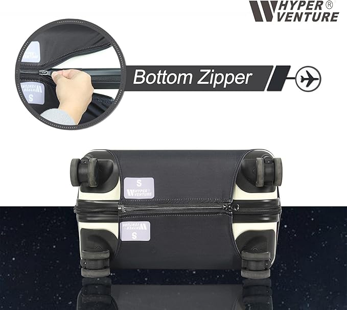 HYPER VENTURE Washable Luggage Cover - Fashion Suitcase Protector Fits 23-26 Inch Luggage (Color Dots, M)