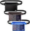 HEETA Waterproof Fanny Pack, Waterproof Pouch Dry Bag 2/3/4 Pack for Phone Passport Purse, Adjustable Waist Strap for Swimming Kayaking Boating Paddle Board Accessories Cruise Beach Camping Essentials