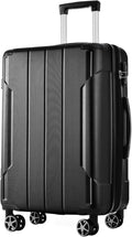 Merax 24 Inch Expandable Checked Luggage, Hardshell ABS Medium Suitcase with Spinner Wheels, TSA Lock, Lightweight Travel Suitcase for Long Trips and Vacations
