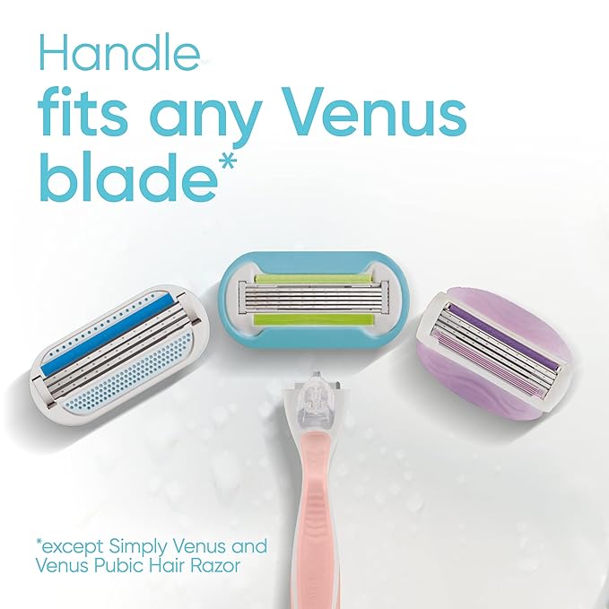 Gillette Venus Extra Smooth Pink Women's Razor, Pivoting Razor Head, 5 Blades for an Extra Smooth Shave, Handle + 3 Blade Refills