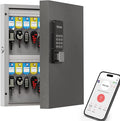WeHere 32 Key Lock Box Wall Mount, Smart Key Cabinet with APP Bluetooth/Fixed/Dynamic Password/OTP Share Unlock, Security Lockbox ERP for Valets/Realtors/Office/Hotel Key Management