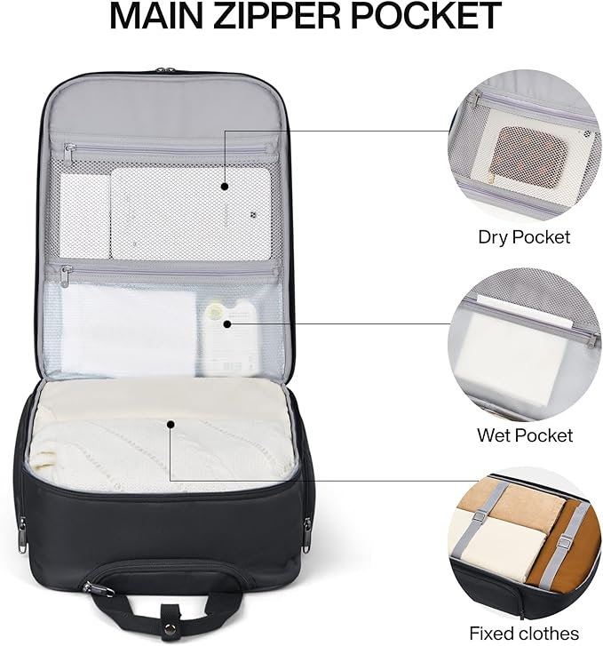 Hanke Softside Underseat Carry On Luggage with Wheels,Travel Luggage Rolling Bag Small Suitcase，Black, Underseater 16-Inch