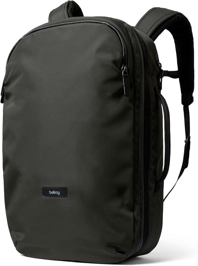 Bellroy Transit Travel Pack Pro (30–38 liter carry-on travel backpack, with laptop sleeve, RFID protection and zip bottle pocket) - Olive