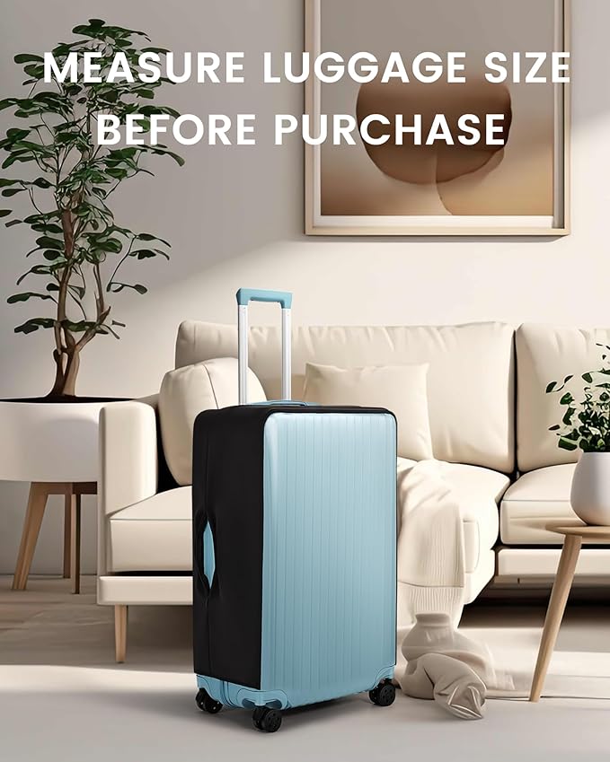 Travelkin Clear Luggage Cover Protectors For Suitcase Transparent TPU Polyester Spandex Suitcase Cover Protector Fit 18-32 Inch Luggage