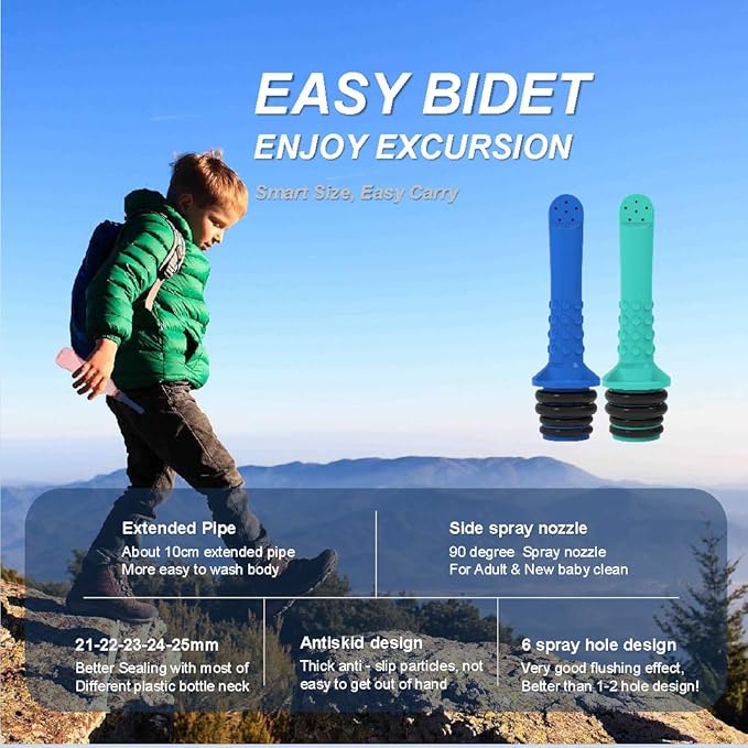 3PCS-Pack Portable Bidet for Toilet, Travel Bidet-Handheld Shattaf Bidet for Postpartum, Newborn, Baby, Anus, Personal Hygiene, Cleaning, Washing, Outdoor, Camping, Driver, Childbirth Cleaner