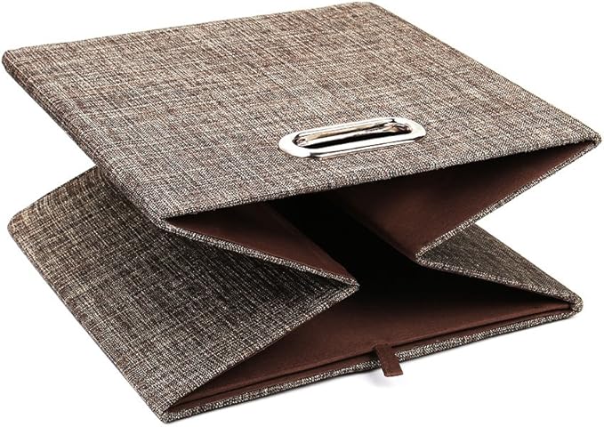 Storage Bins Cube Containers Boxes,Thick and Heavy Duty Fabric Drawers, 11×11 inch- Set of 4,Brown