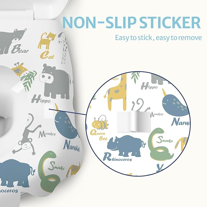 Blissful Diary 30 Pcs Toilet Seat Covers Disposable for Toddlers & Adults, Extra Large Waterproof, Portable Package for Travel, Kids Potty Training