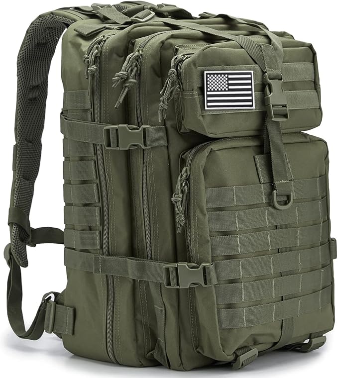 QT&QY 45L Military Tactical Backpacks For Men Camping Hiking Trekking Daypack Bug Out Bag Lage MOLLE 3 Day Assault Pack
