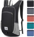 Esup 15L Lightweight Hiking Backpack Foldable Small Travel Backpack Packable Camping Backpack for Women Men (Black)