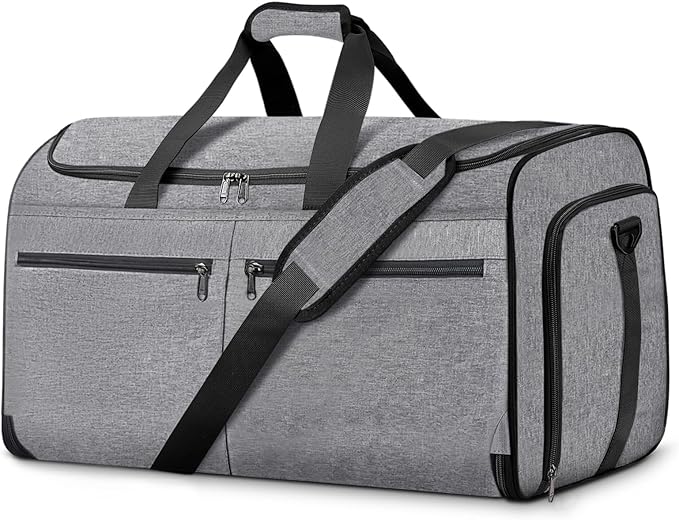 Carry on Garment Bag for Travel, Bukere Convertible Travel Duffel Suit with Shoe Compartment, Detachable Shoulder Strap, 2 in 1 Weekender Men Women