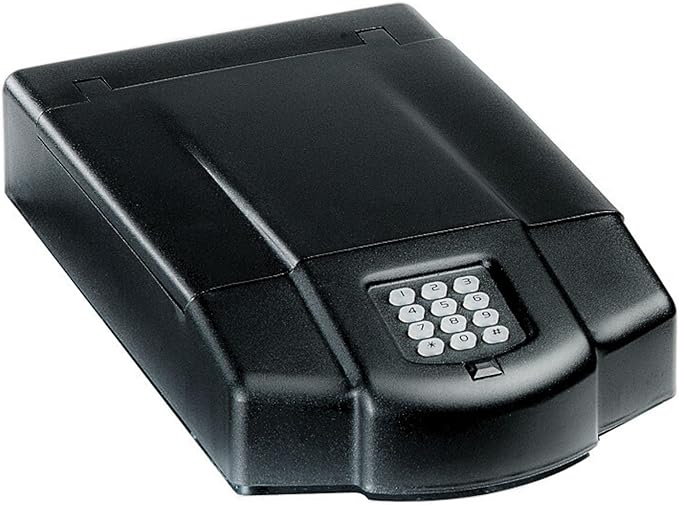 FireKing Safe, Lock Box for Home, Compact Safe for Valuables, Small & Portable, Programmable, Black