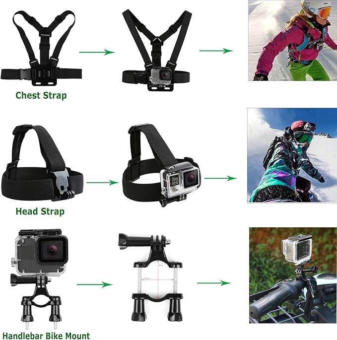 Gurmoir Accessory Kit with Waterproof Case for Go Pro Hero 13 12 11 10 9 Black. Underwater Diving Housing Floating Hand Grip Screen Protector Bundle Pack for GoPro 13 12 11 10 9 Camera(DT13)