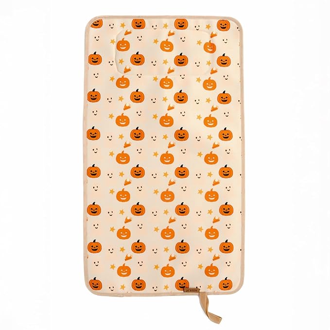 HAMUR HOME Portable Baby Changing Pad – Waterproof, Foldable & Lightweight Travel Mat – Soft & Machine Washable Diaper Changer – Compact & Durable(Halloween)