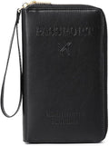 Multi-Function RFID Travel Passport Wallet with Phone Pocket - Ultimate Passport Holder for Women & Men | Holds Phones, Passports, Cash, Cards & Boarding Passes (Black)
