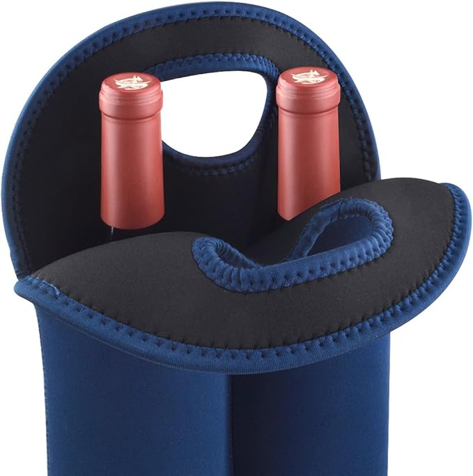 Linkidea Wine Travel Carrier & Cooler Bag, Wine Carrying Tote Picnic Cooler