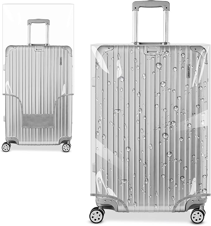 Yotako Clear PVC Suitcase Cover Tough Protector, 28 Inch Luggage Covers for Wheeled Suitcase 28"