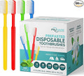 100 Pack Disposable Toothbrushes with Toothpaste Built In - Prepasted Toothbrushes Individually Wrapped - Single Use Waterless Tooth Brush with Soft Bristles for Airbnb, Hotel, Camping, Travel