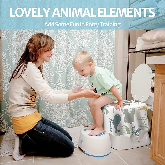 Blissful Diary 20 Pcs Toilet Seat Covers Disposable for Toddlers & Adults, Extra Large Waterproof, Portable Package for Travel, Kids Potty Training