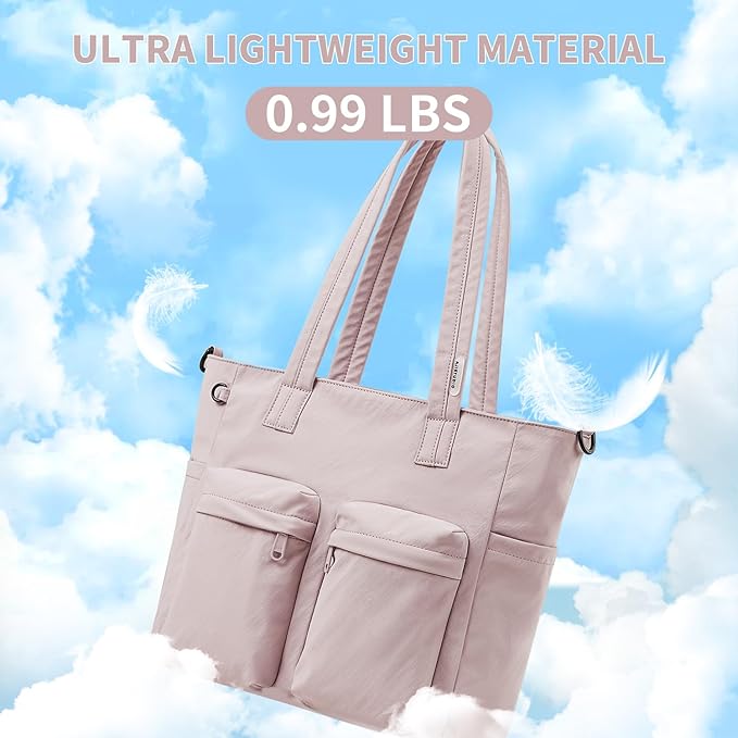 aji Tote Bag for women work, Water-Resistant Tote Bag with Multi Pockets,for Work/Travel/College/Daily