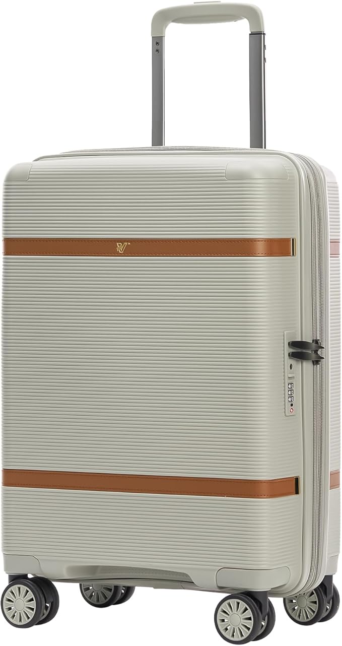 Verage Florence Hardside Carry-On Luggage with Spinner Wheels, Lightweight Expandable Suitcase with TSA Lock, Artist-Inspired Stylish Travel Luggage for Women, 20-Inch, Sage Mist