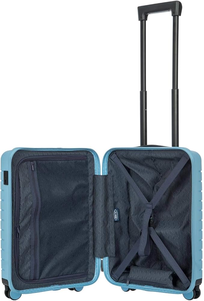 Bric's B|Y Ulisse Spinner Carry-On Suitcase, Lightweight Expandable Hard Shell Luggage with TSA Lock and Smooth 360° Wheels 21 Inch – Sky Blue