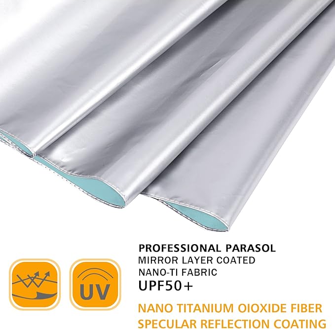G4Free UPF 50+ UV Protection Large Travel Umbrella 42/46 Inch Auto Open Close Windproof Sun Blocking Umbrella