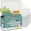 Organic Cotton Disposable Changing Pad Liners | Large 18x24 Hypoallergenic Ultra Absorbent & Waterproof Super Soft, Quilted Underpads for Baby Diaper Table & Travel, Leak Proof & Mess Free [50-Pack]