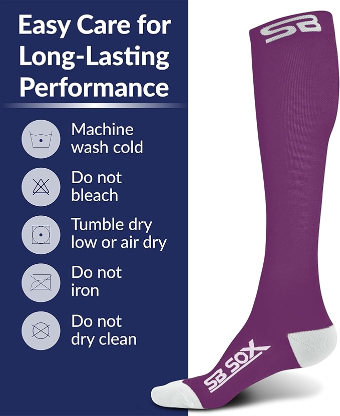 SB SOX Compression Socks for Men & Women (20-30 mmHg) - Best Support Stockings for Travel, Medical, and Sports - Perfect for Everyday Wear