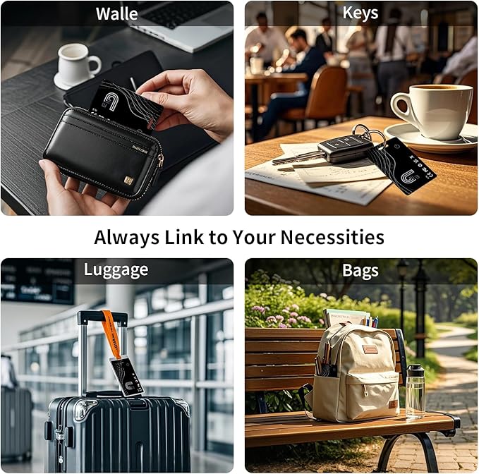 Wallet Tracker Card, Rechargeable Bluetooth Tracker with Apple Find My iOS Only Thin Wallet Finder GPS Tracker IP68 Waterproof Item Locator for Luggage, Keys, Bags, Passports and More