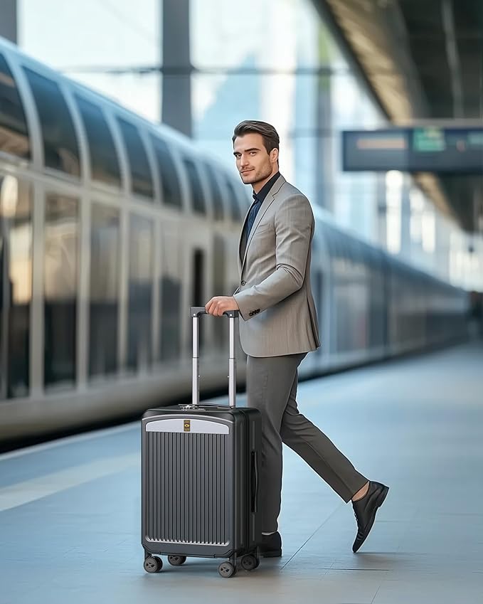 MGB Carry on Luggage 22 X 14 X 9 Airline Approved Suitcase with Wheels,20 Inch Travel Suitcase Lightweight with Spinner wheels And Hard Luggage Airline Approved with TSA Lock Carry on