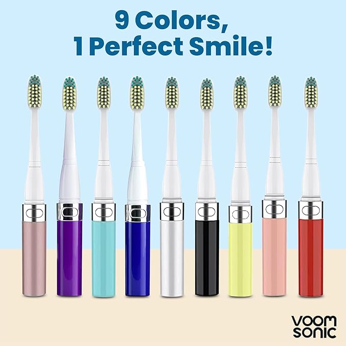 Voom Sonic Go 1 Series Travel Electric Toothbrush | Travel Toothbrushes - Battery Operated Toothbrush for Adults & Kids, Dentist Recommended Toothbrush, Portable w/ 2 Minute Timer (Royal Blue)