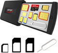 Mobile Safe Case for Travel, Hard Case & Compact Organizer for All SIM Types, Nano & Micro SD Cards, Adapters Kit & Removal Tool Included
