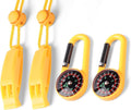 2-Pack Whistle Emergency Safety with Lanyards - High Decibel Survival Whistle for Life Jackets, Boating, Kayaking, Hiking, Hunting & Rescue