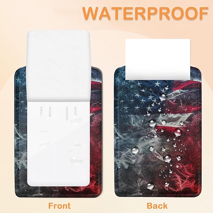 Vintage American Flag 3 Pack Luggage Tags for Suitcases, Smoky US Flag Art PU Leather Luggage Tag for Travel, Bag Tags with Privacy Name ID Card and Steel Loop for Women Men