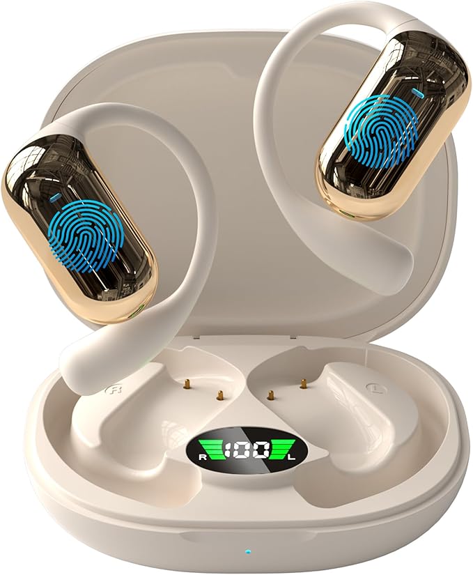 Wireless Earbuds, Translation Earbuds Real Time- Audifonos Traductores Inglés Español, 3-in-1 Translator Earbuds with 144 Languages, HF Sound, Bluetooth 5.4 Headphones for Travel Sport Workout (White)