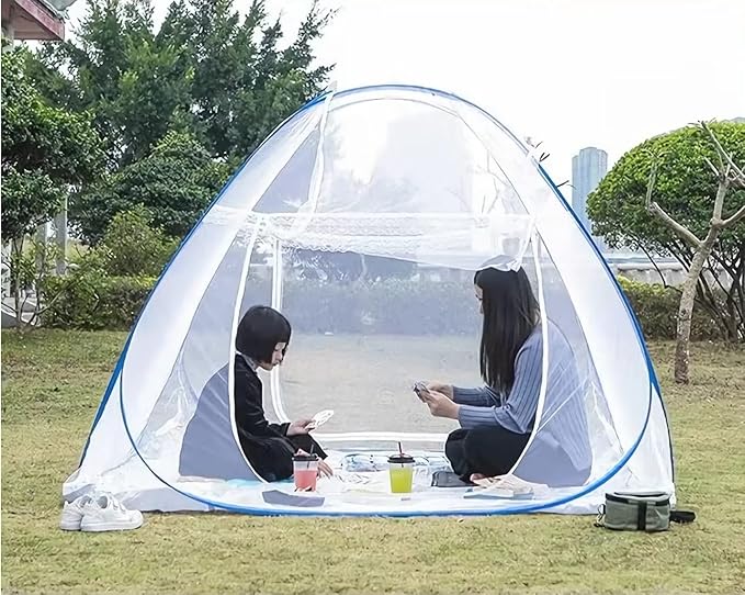 Mosquito Net for Bed, Folded Size 12 inch Portable Camping Travel Mosquito Net, Pop Up Mosquito Tent with Double Entry for King Queen Size Bed (Folded 17 Inch, 59"x79"x59")