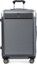 Travelpro Platinum Elite Hardside Expandable Checked Luggage, 8 Wheel Spinner, TSA Lock, Hard Shell Polycarbonate Suitcase, Vintage Grey, Checked Medium 25-Inch