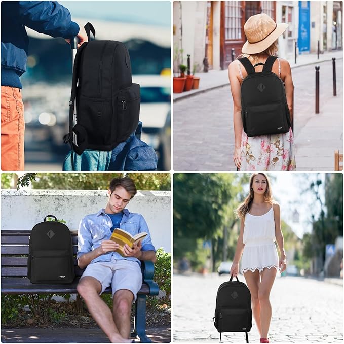17 Inch Backpack for School Business Travel,Computer Bookbag Schoolbag for Work Office High School College Teen Men Boy Girl Women