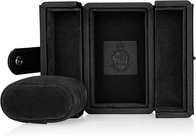 Single Travel Watch Case - Vintage Inspired - Exterior, Soft Microfiber Lining, Fits Up to 42mm Watches - Vegan Leather - Reliable Storage for Home or Travel