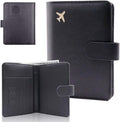 Melsbrinna Premium Leather Passport Holder Covers Case, Waterproof Rfid Blocking Travel Wallet Passport Holder with Pen Holder, Cute Passport Book for Women/Men