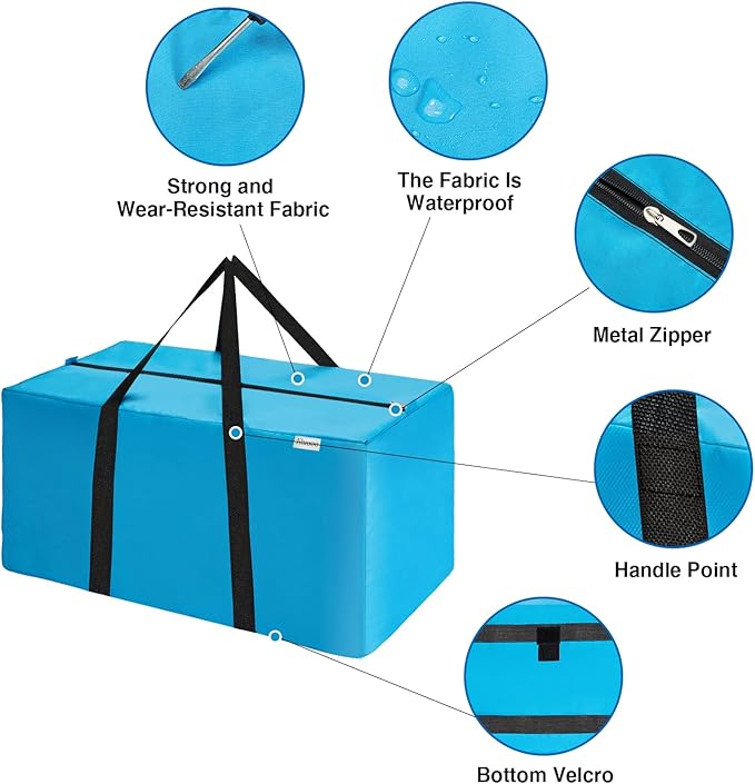 Extra Large Moving Bags Heavy Duty Space Saver Vacuum Storage Bag Vacuum Seal bags for Clothing Travel Packing bag Blue Bag for Moving Vaccine Sealed Blue Storage Bags (12 Pack)
