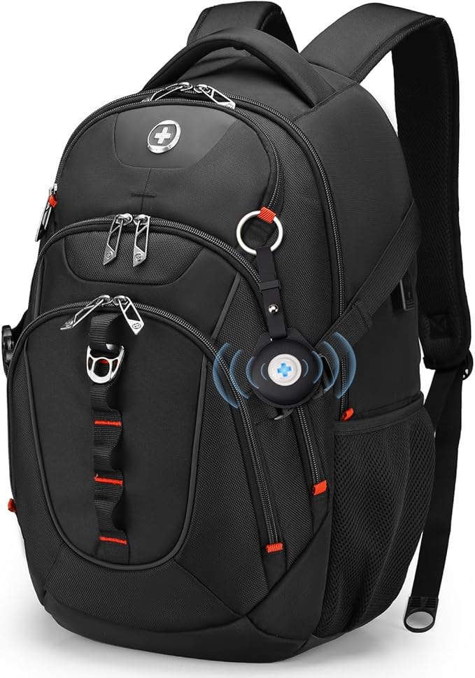 Swissdigital Laptop Backpack with USB Charging Port, Travel Backpack Fits 15.6 inches Computer, 31L Backpack for Men | SD803