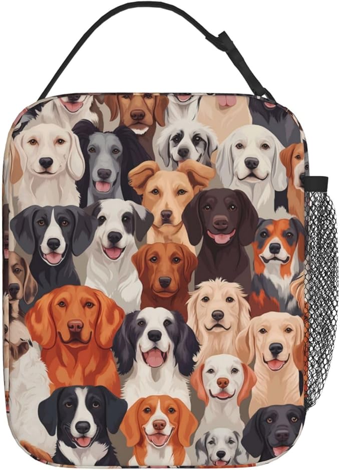 Dog Insulated Lunch Box for Women Men Dog Lunch Bag for Travel,or Fishing Polyester
