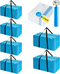 Extra Large Moving Bags Heavy Duty Space Saver Vacuum Storage Bag Vacuum Seal bags for Clothing Travel Packing bag Blue Bag for Moving Vaccine Sealed Blue Storage Bags (12 Pack)