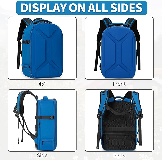 TORIBIO Camera Backpack, Hardshell DSLR Photography Camera Bag, Waterproof Hard Shell Camera Case with Tripod Holder & 15.6" Laptop Compartment Compatible with Canon/Nikon/Sony/DJI Mavic Drone