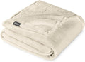 Bare Home Fleece Blanket - Throw/Travel - Ultra-Soft Lightweight for Bed, Sofa, and Couch - Luxury Microplush - Cozy Warm Blanket (Throw/Travel, Oyster)