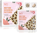 MQ 33ct Motion Sickness Patch Non Drowsy, Sea Sickness Patches for Cruise Ship Travel, Waterproof Patch Behind Ear for Car Airplane Altitude Sickness, Long Last 72H, Leopard Pattern