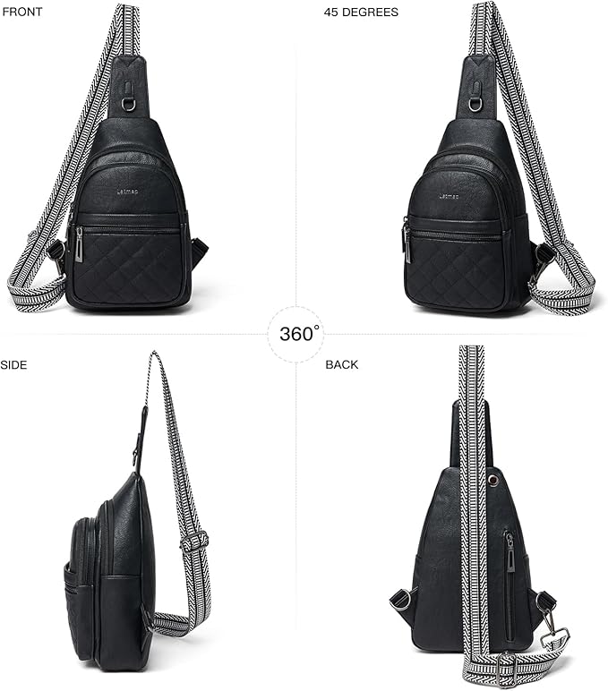 Sling Bag For Women Fanny Pack Crossbody Travel Shoulder Belt Bags Tote Backpack Purse Faux Leather